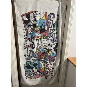 Vintage Franco Surf Side Mickey Disney 30x56 Beach Towel USA